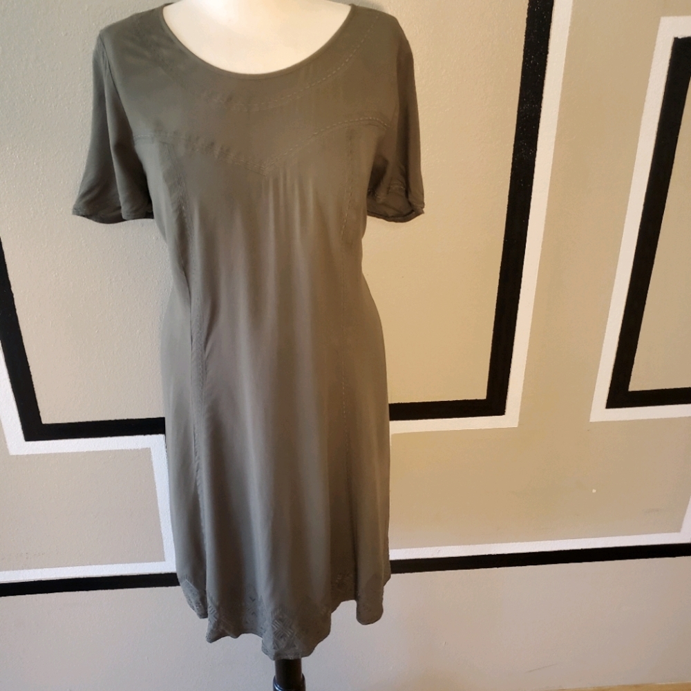 Olive green dress